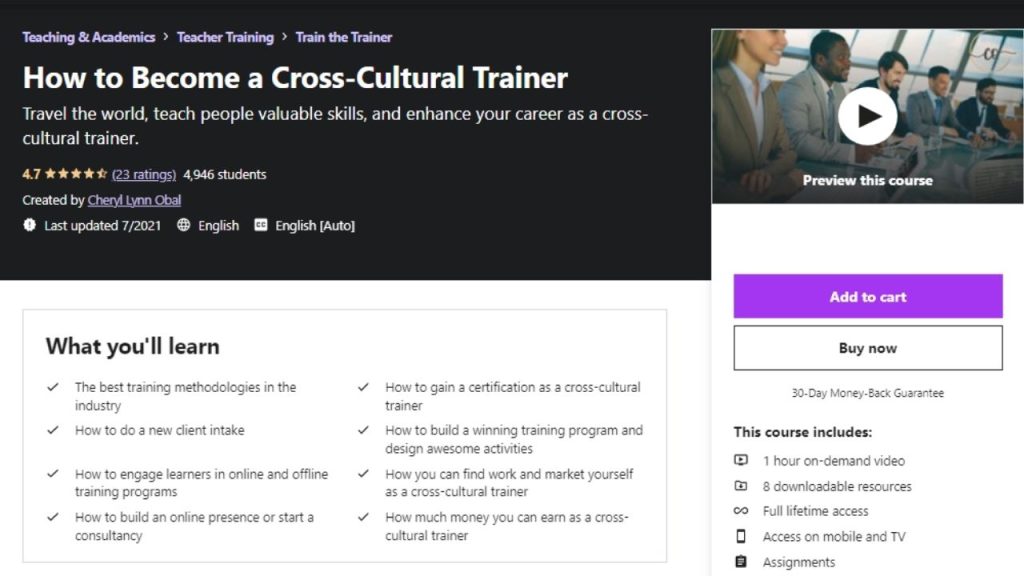 how to become a cross-cultural trainer